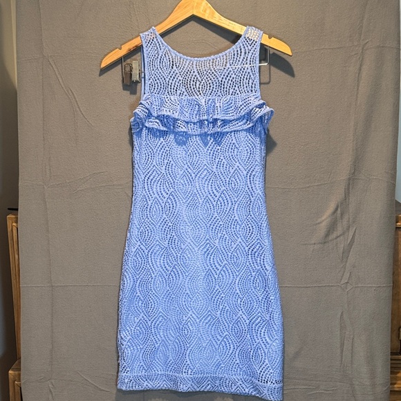 Lilly Pulitzer Light Blue Lace Mini Dress. Excellent condition.